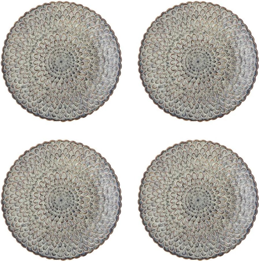Szürke kőedény tányér készlet 4 db-os ø 26,5 cm Katrina – Bloomingville
