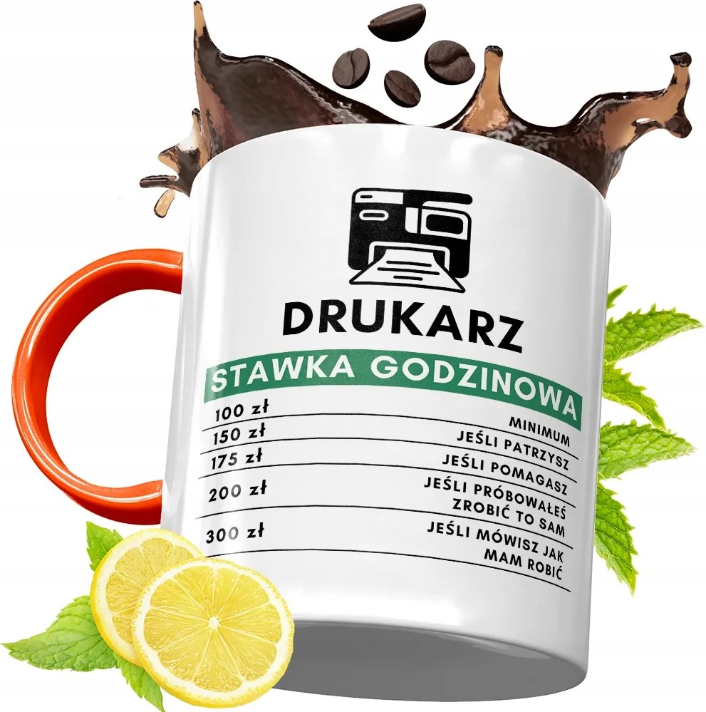 Narancssárga Bögre Nyomtatónak Ajándék fényképes nyomtatással