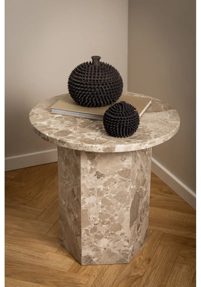 Márvány kerek tárolóasztal ø 50 cm Naxos – Actona