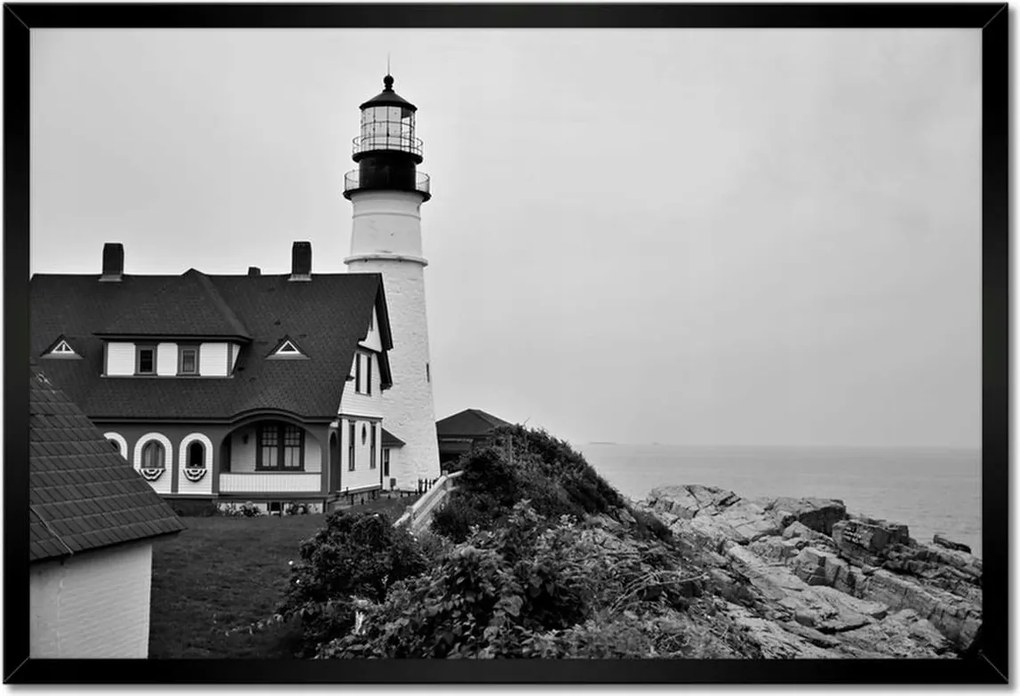 Poszterek keretben 60x40 Cape Elizabeth világítótorony