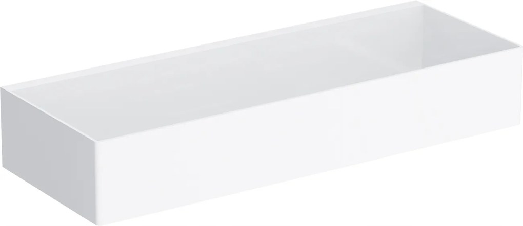 Zuhanykosár Rozsdamentes Acél Fehér Matt Téglalap Alakú Omnires