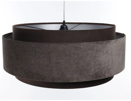 Csillár zsinóron DOBLO 1xE27/60W/230V á. 60 cm barna/ezüst