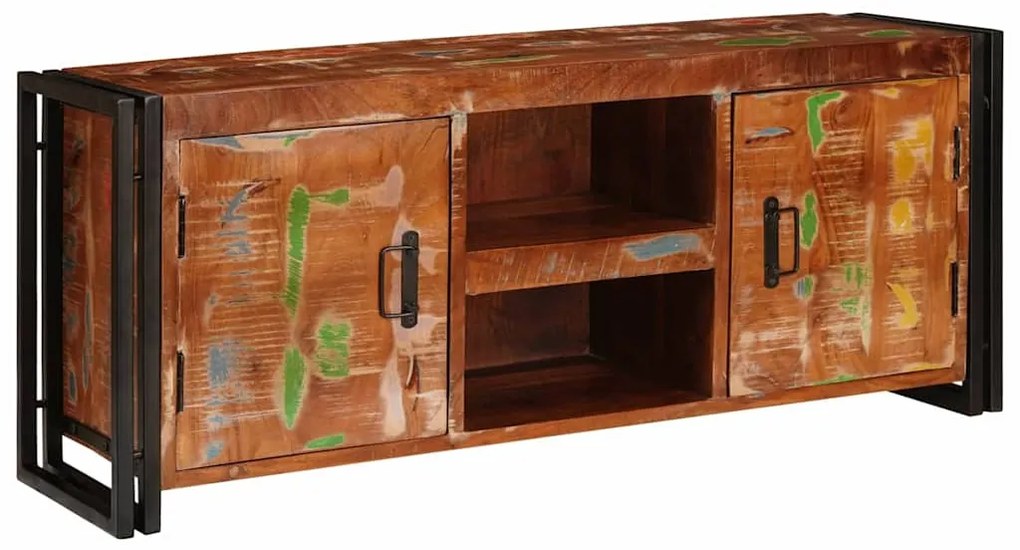 TV szekrény Sokszínű 120 x 30 x 50 cm tömör újrahasznosított fa