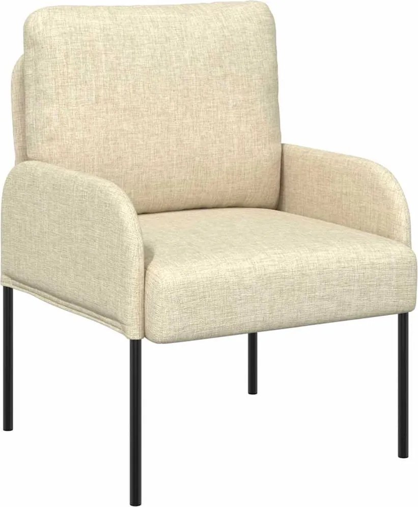 vidaXL Kanapék párnával 55cm Krém Furnér