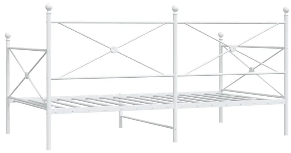 kanapéágy matrac nélkül fehér 107x203 cm acél