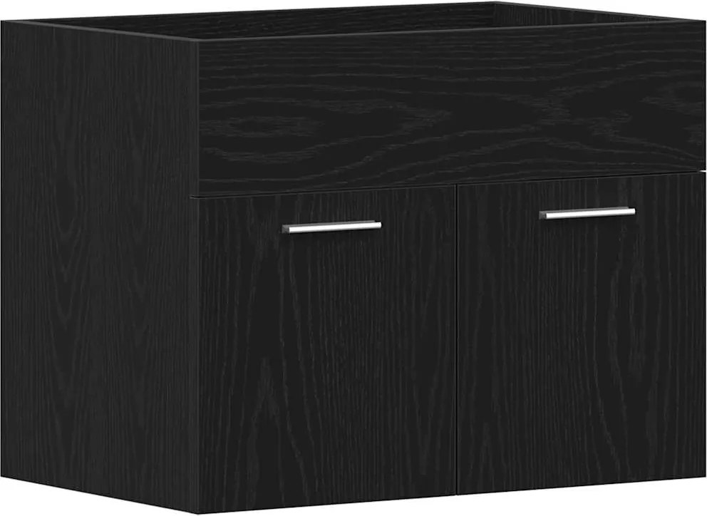 vidaXL fekete tölgy szerelt fa mosdószekrény 60x38,5x46 cm