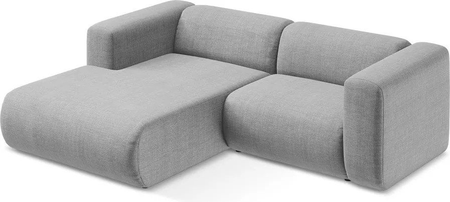 Világosszürke sarokkanapé (bal oldali-heverő résszel) Ekahi – Makamii