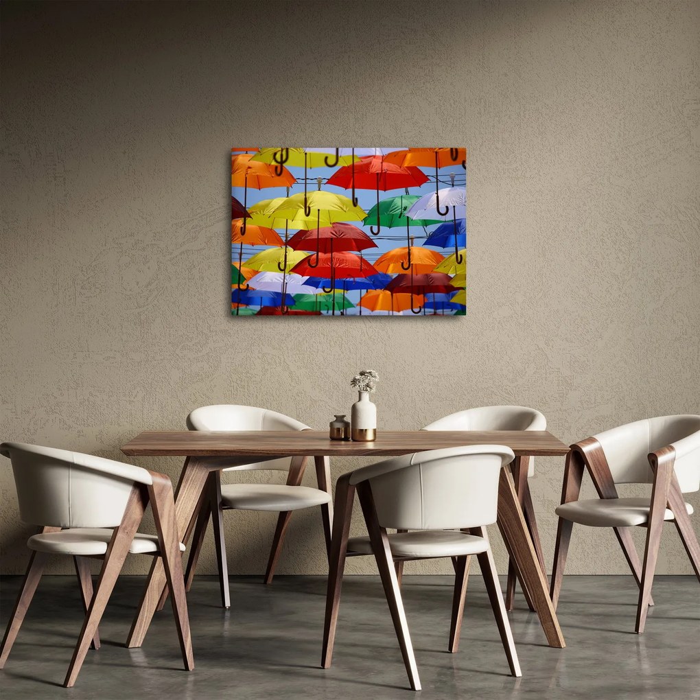 Színes esernyők képe (70x50 cm)