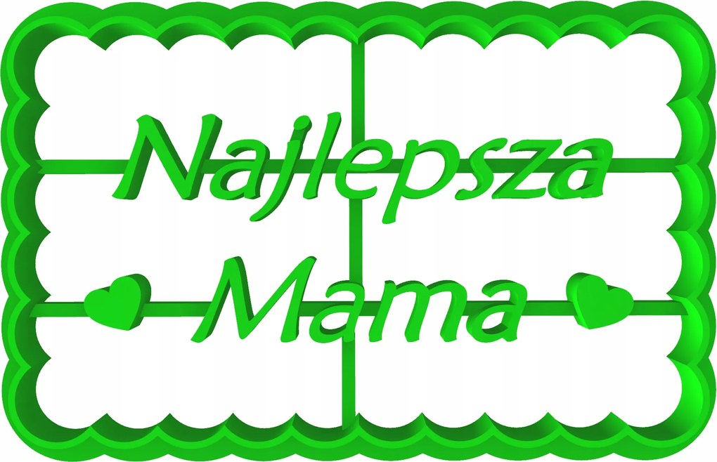 Forma Lyukasztó Mézeskalács kiszúró Anyák Napja Legjobb Anya 8cm