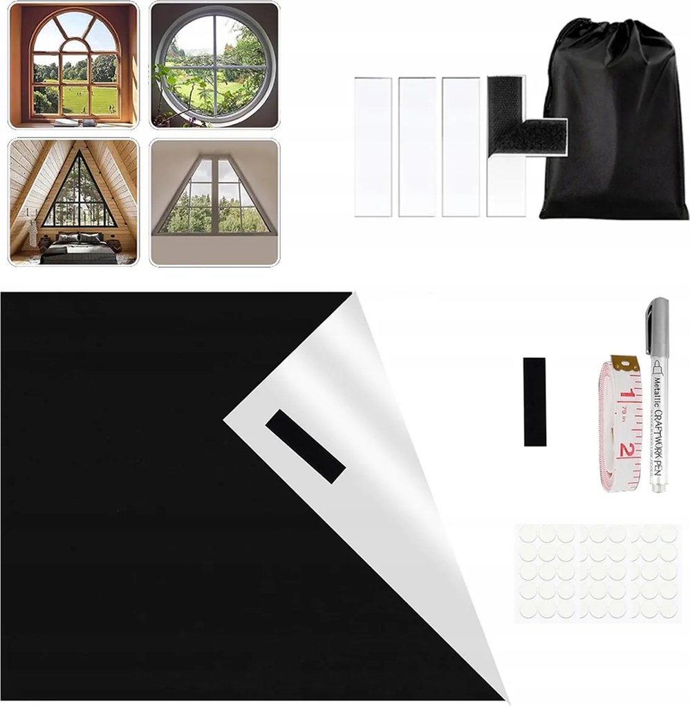 Új Hordozható Sötétítő Roló 2M X 1.48M Árnyékolás Hálószobába