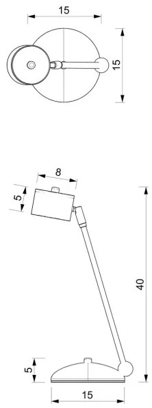 Asztali lámpa ARENA 1xGX53/11W/230V fekete/króm