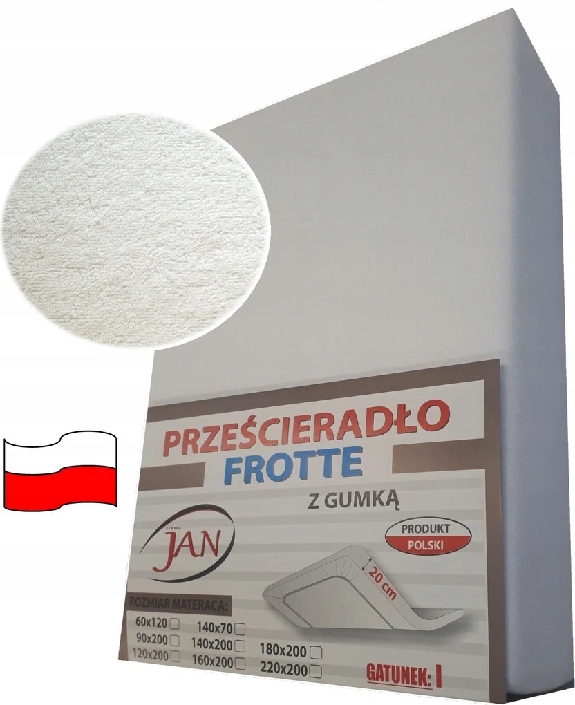 Frotte gumis lepedő 140x200 Vastag