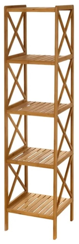 Natúr színű bambusz fürdőszobai polcos állvány 36,5x153 cm – Casa Selección