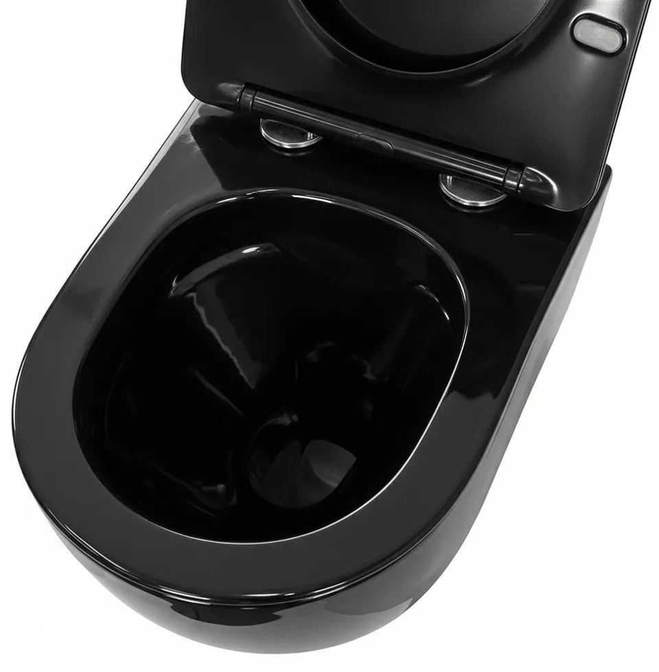 Delano fali rimless WC soft-close ülőkével fekete