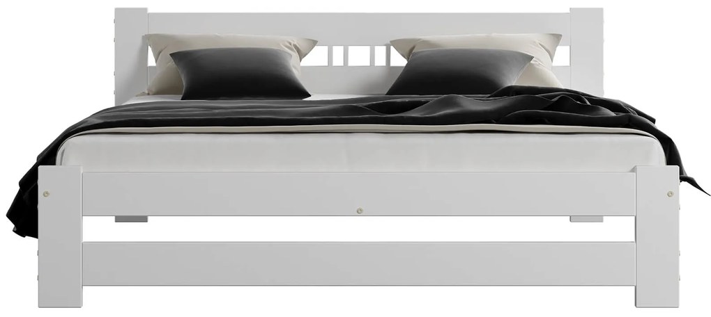 Fa ágy 160x200 LUX VitBed fehér + Matrac 160x200 Niobé