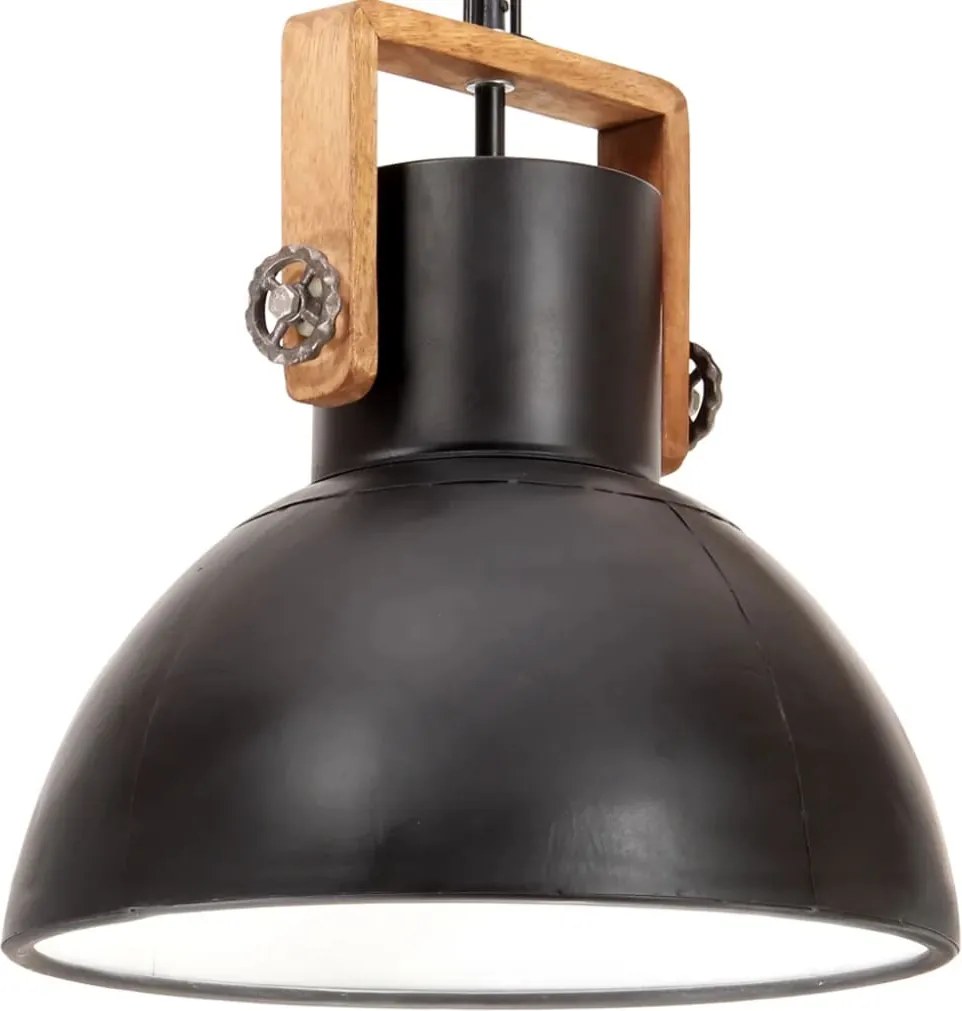 vidaXL kerek fekete ipari függőlámpa 25 W 40 cm E27