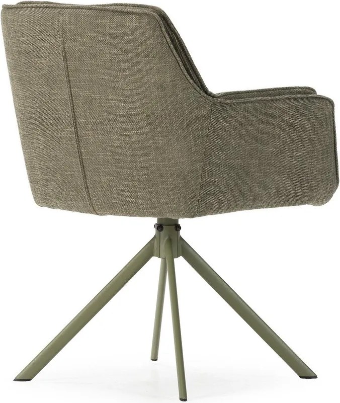 Zöld kárpitozott étkezőfotel szett 2 db-os Keiko – Marckeric