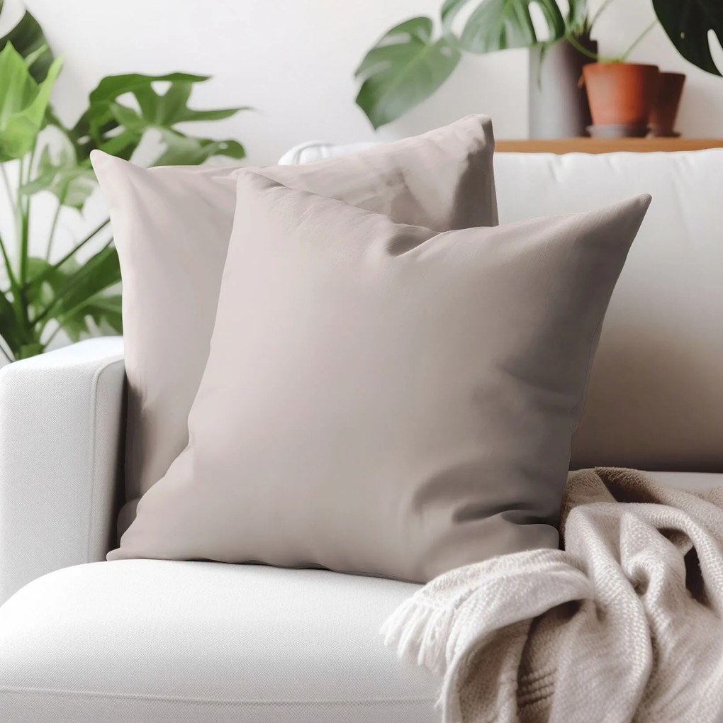 Goldea pamut párnahuzat - szürkésbarna 50 x 60 cm