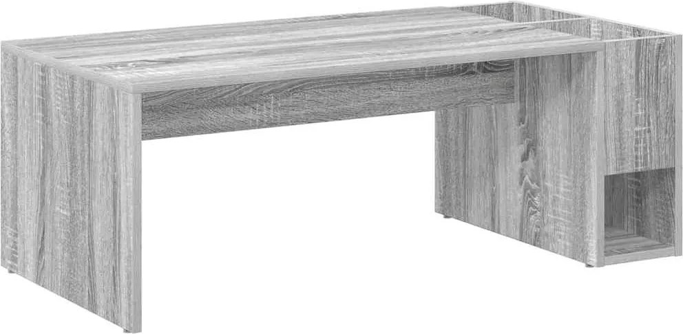 vidaXL Dohányzóasztal Szürke Sonoma 101,5 x 50 x 37 cm Faanyag