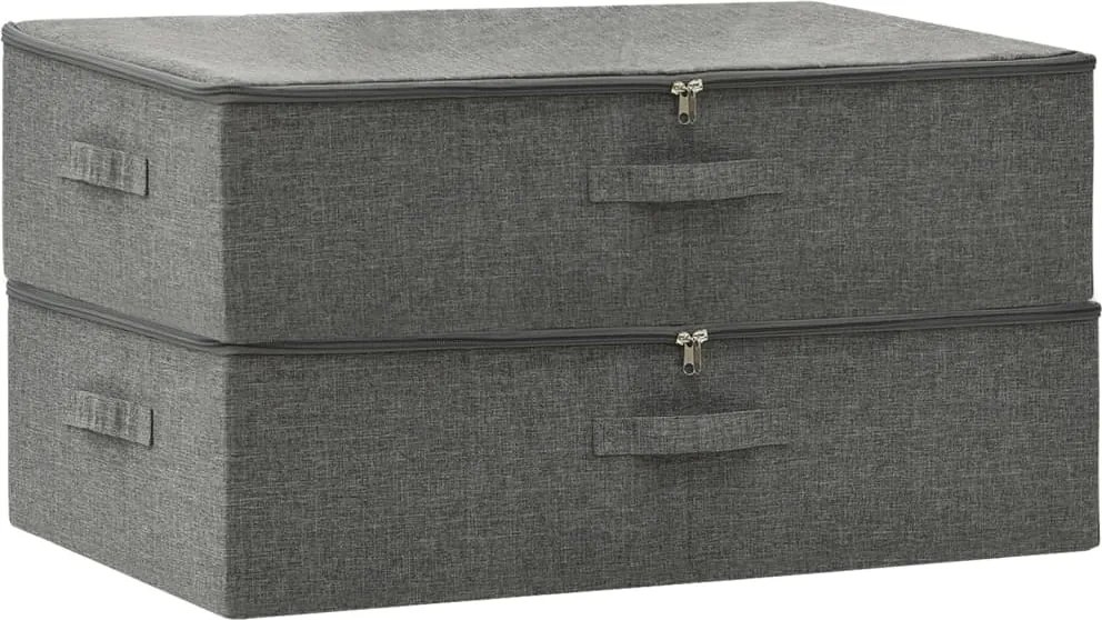 vidaXL 2 db antracitszürke szövet tárolódoboz 70 x 40 x 18 cm