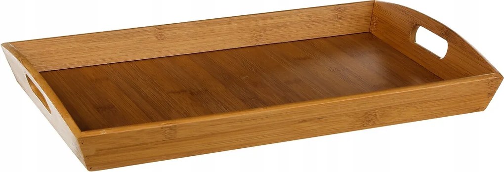 Bambusz Tálca 44x29cm téglalap alakú Természetes barna