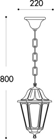 ELSTEAD FMG-SICHEMANNABLK SICHEM Kültéri Függő Lámpa IP55
