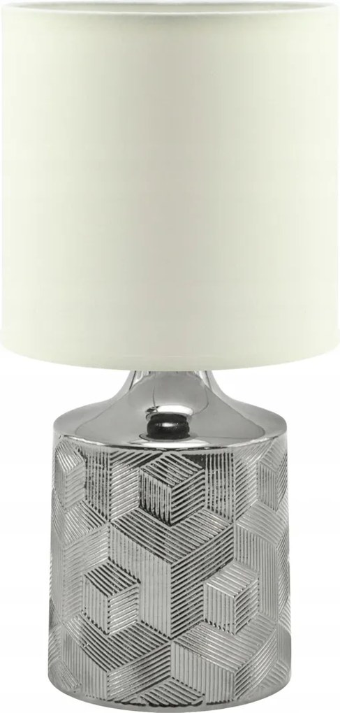 Linda asztali éjjeli lámpa E14 króm/fehér