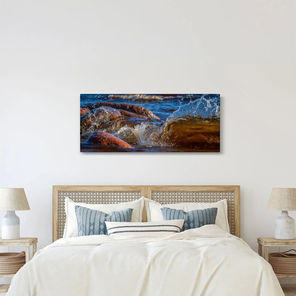 Részletes kép - víz a kövek között (120x50 cm)