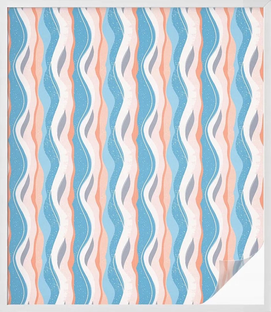 Ablakfólia Szélvédő Adatvédelem Hullámos ritmus 100x116 cm