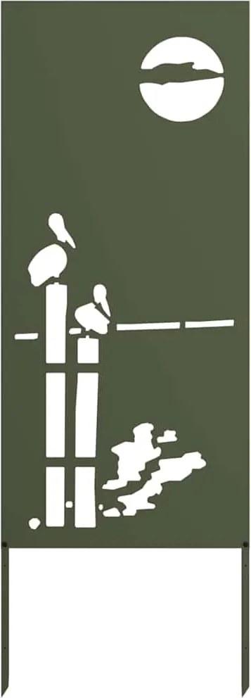 vidaXL Kertvédő vászon Oliva zöld 50 x 140 cm Hidegen hengerelt acél