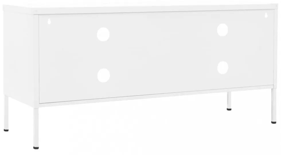 fehér acél TV-szekrény 105 x 35 x 50 cm