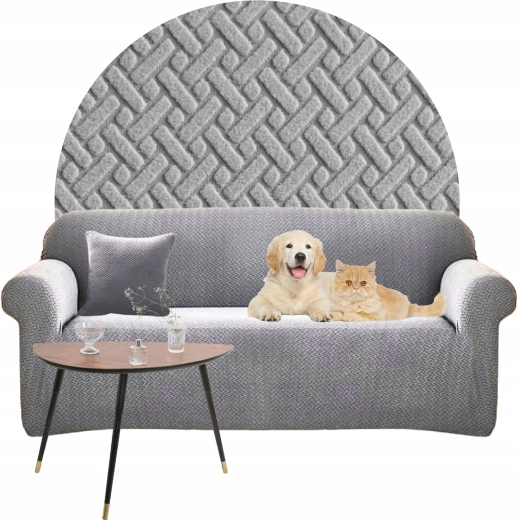 Kanapé Huzat Kanapé Elasztikus Jacquard Halszálka 190-230 Oeko Tex