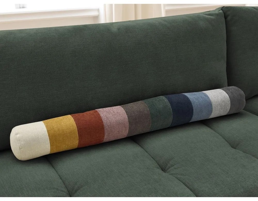 Zöld kinyitható-tárolóhelyes sarokkanapé (jobb oldali-L alakú) Fuji – Bobochic Paris