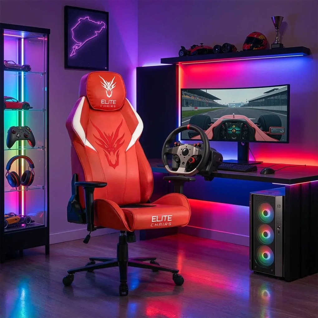 Gaming forgószék piros színben. NEXON