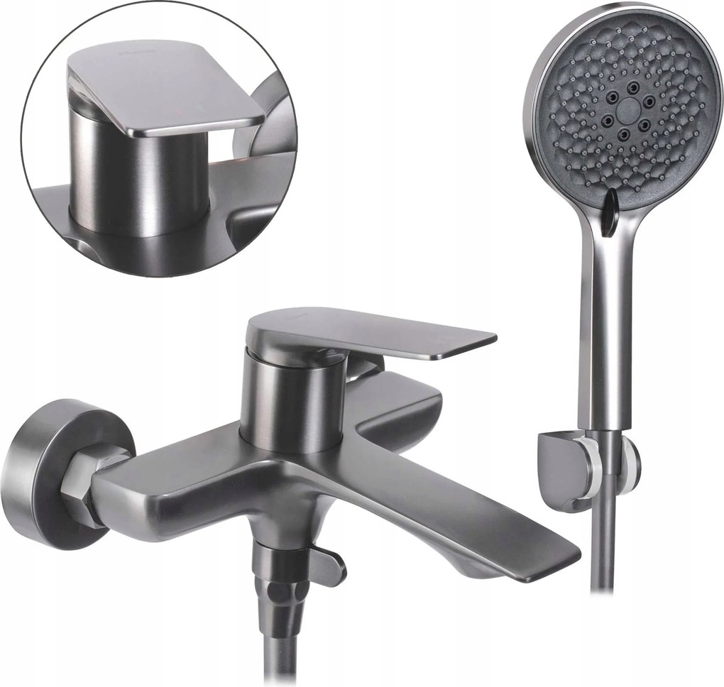 Kádtöltő Csaptelep Falra szerelhető egykaros Rea Avalon Titán Grafit