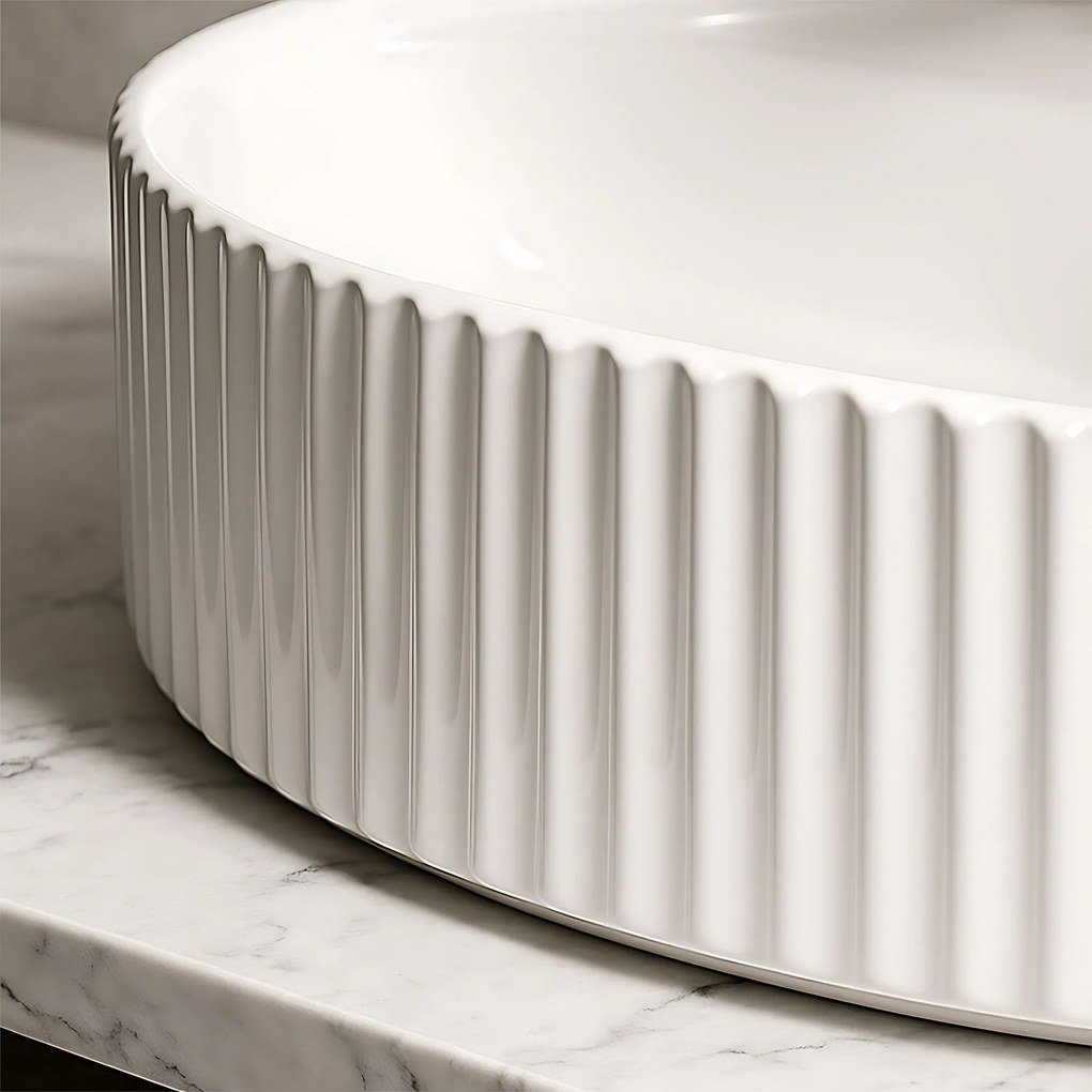 Rea Marcela, pultra szerelhető mosdó 600x370x135 mm, fényes fehér, REA-U4002
