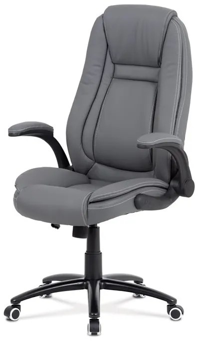 Szürke Ekobőr Irodai Főnöki Szék, Hinta Mechanikával. GREY – KA-G301