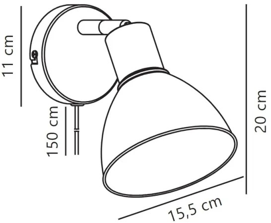 Nordlux - Fali spotlámpa POP 1xE27/18W/230V fehér