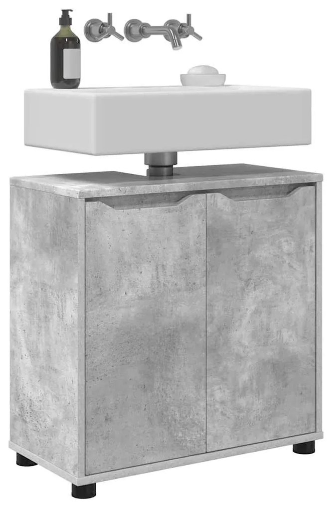 Fürdőszoba mosdószekrény Beton Szürke 60 x 30 x 60 cm Faanyag