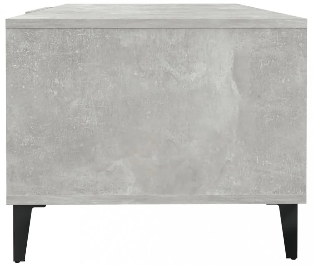 betonszürke szerelt fa dohányzóasztal 102 x 50 x 40 cm