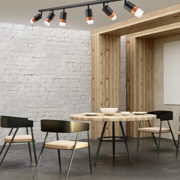 Spotlámpa AURORA 6xGU10/10W/230V 117 cm