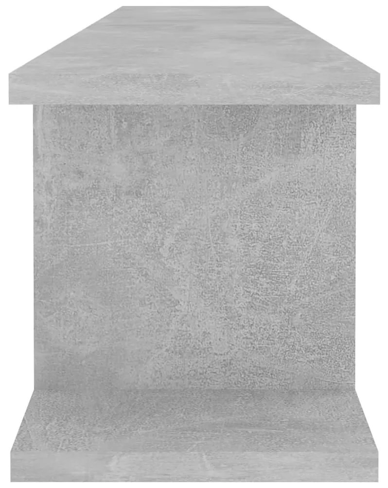 2 db betonszürke forgácslap fali polc 105 x 18 x 20 cm