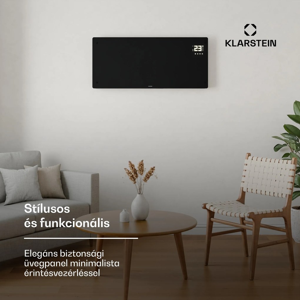 Klarstein Bornholm konvektor | 3000 W | 30 m² | Erőteljes és elegáns | 105 cm x 51 cm