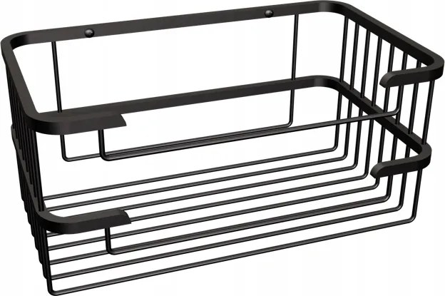 Zuhanykosár téglalap alakú 21cm fekete 527/NG