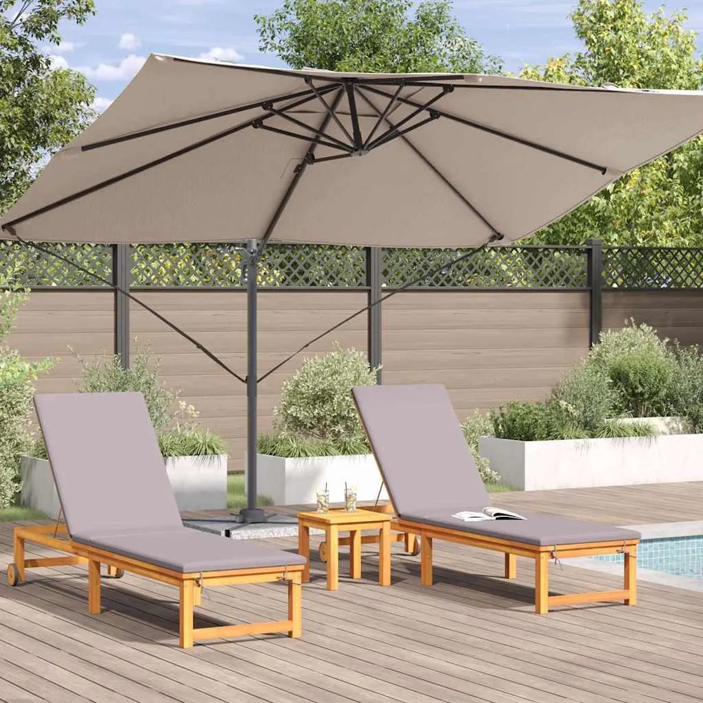 Cantilever Roma Napernyő Taupe és Fekete 352 x 251 x 260 cm