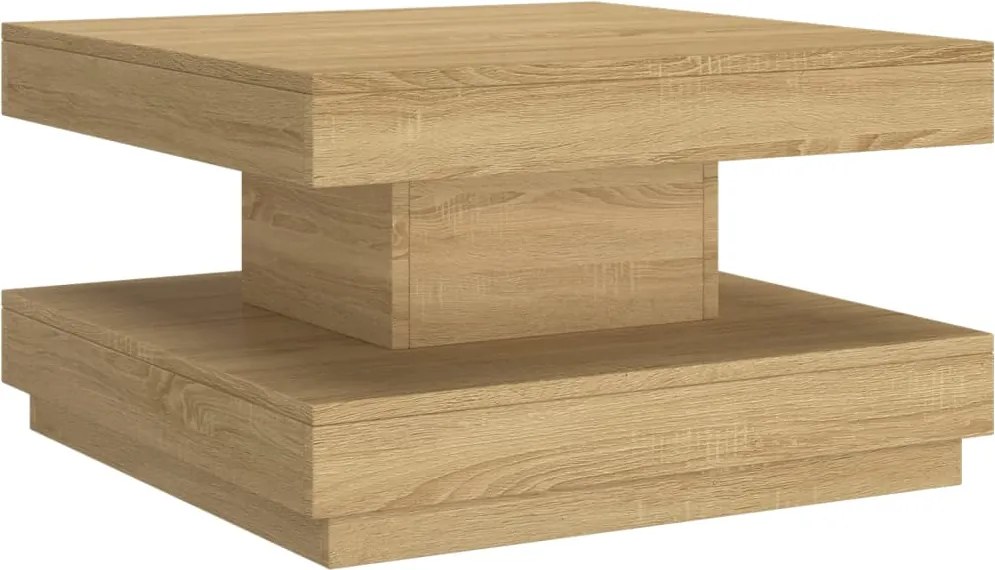 vidaXL világosbarna MDF dohányzóasztal 60 x 60 x 35 cm