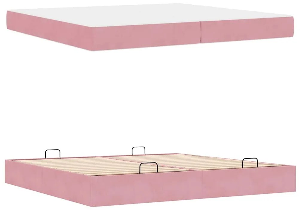 Ágykeret Rózsaszín 200 x 200 cm Bársony