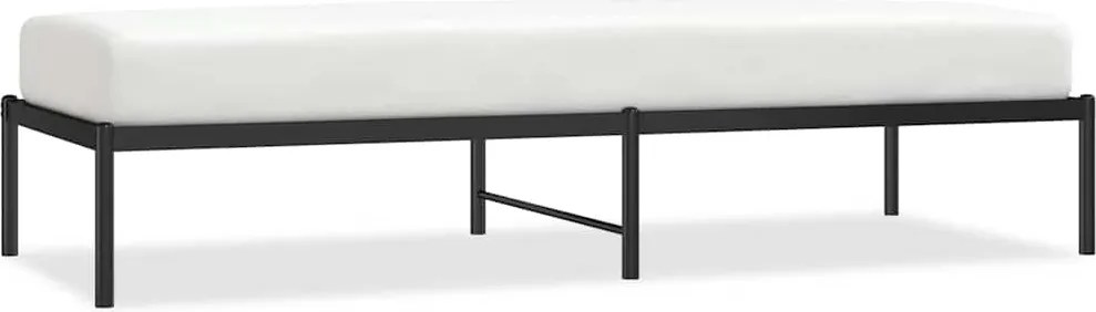 vidaXL fekete fém ágykeret 75 x 190 cm
