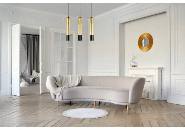 Csillár zsinóron PRESCOT 3xGU10/40W/230V arany