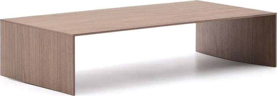 Sötét natúr színű dohányzóasztal diófa dekorral 70x140 cm Litto – Kave Home